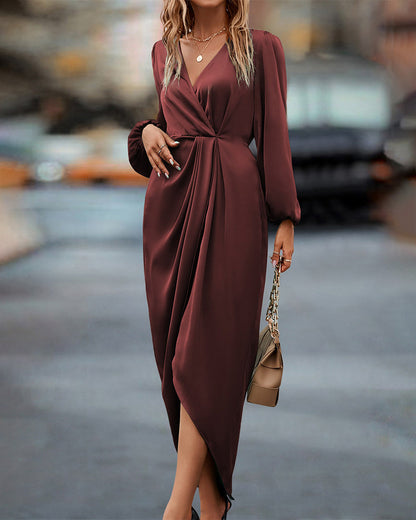 Olivia Elegante Midi Wikkeljurk